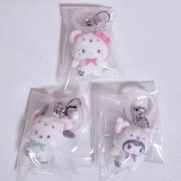 산리오 메지루시 액세서리 복슬복슬 스노우 헬로키티 포차코 쿠로미