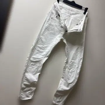 새상품급 지스타로우 스트레치 발군 테파드 스키니 화이트 데님