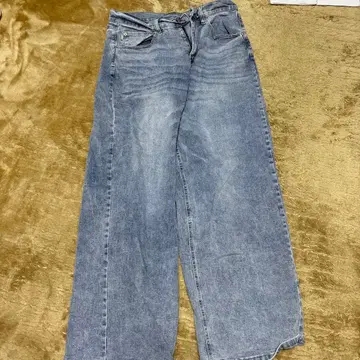 PRO CLUB 라이트 블루 데님 와이드 레그