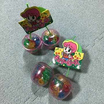 쇼와 레트로 팬시 완구 체리 비즈