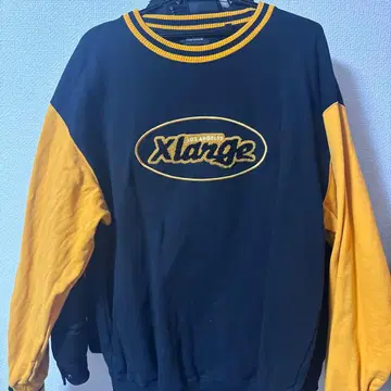 XLARGE 자수 트레이닝복 L 블랙/옐로우 컬러