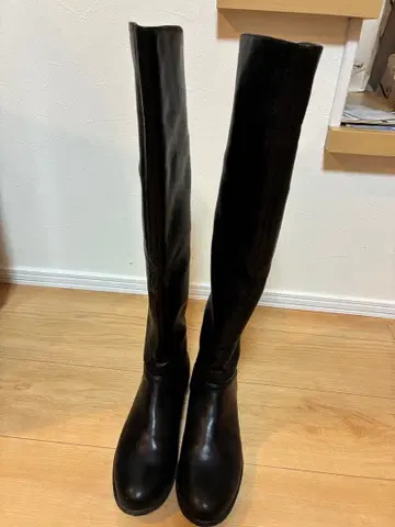 JELLYBEANS 블랙 롱 부츠. 니하이 부츠 지퍼 포함 L 사이즈