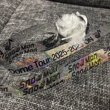 SnowMan ON 낙하물 은색 테이프 1개 깃털 3개