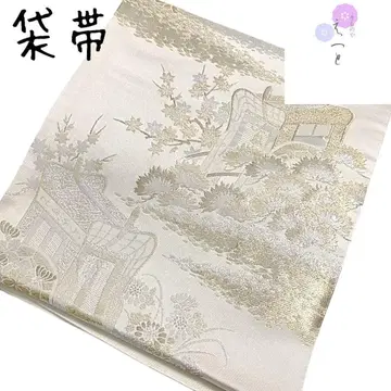 후쿠로 오비 워셔블 기모노 고쇼구루마 화이트