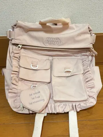 프릴 달린 핑크 백팩 Vanwalk