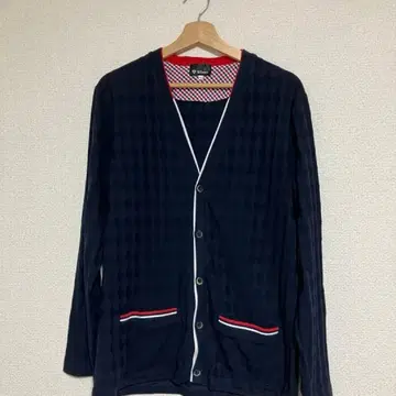 새상품급 THE SHOP TK 네이비 다이아몬드 패턴 가디건 XL