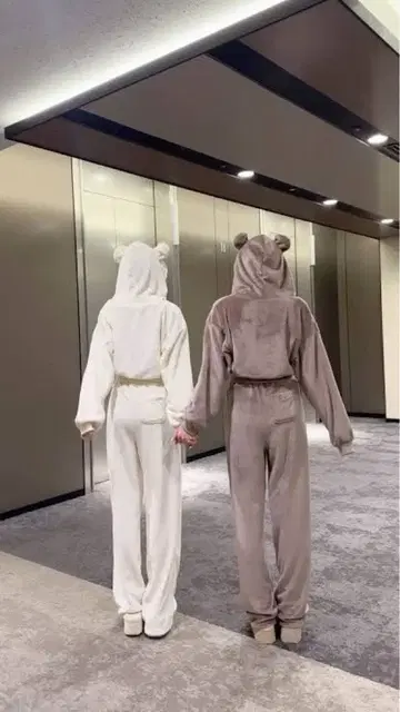 rady 곰 귀 복슬복슬 셋업 모카 베이지 룸웨어 후드티