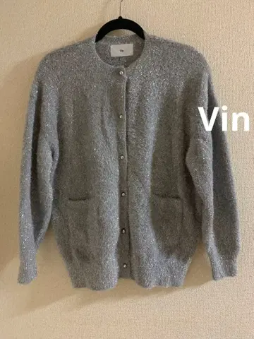 야마다야 Vin 라메 니트 가디건