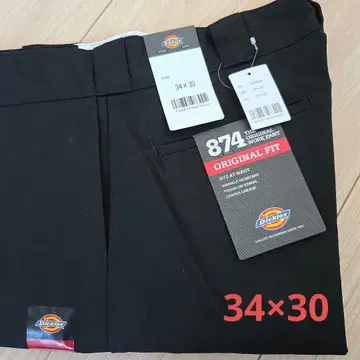 [ 미사용 새상품 ] 디키즈 874 BK 34x30 워크 팬츠 BLACK