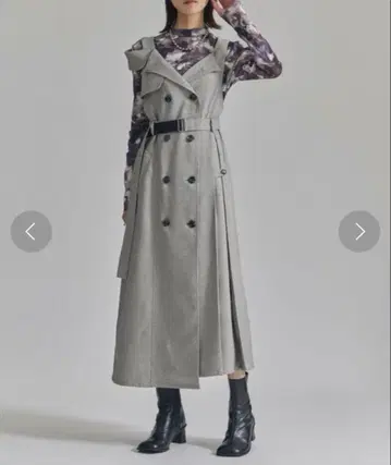 [ UNITED TOKYO ] 트렌치 라벨 오버롤 스커트