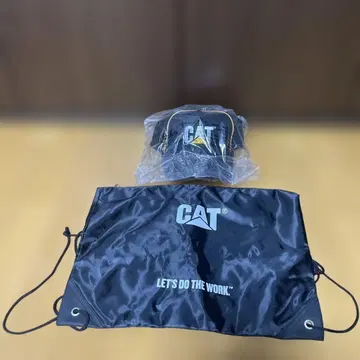 CAT 캐터필러사 야구 모자 블랙 냅색 세트 미사용 새상품
