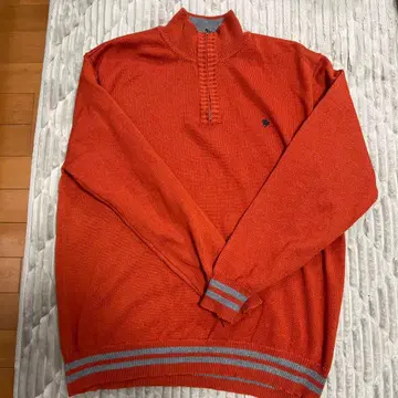 POLO 하프 지퍼 스웨터 XL 오렌지