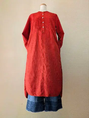 기모노 리메이크  순수 실크 슬림 튜닉 원피스