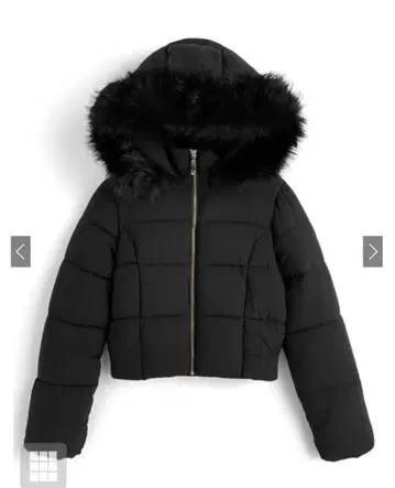 2Way 후드 부착 퍼 다운 자켓 [ask143] 블랙 S 사이즈