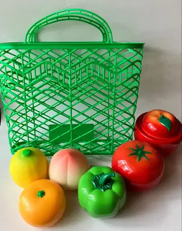 역할 놀이 세트 완구 후르츠 야채 (바스켓 포함)