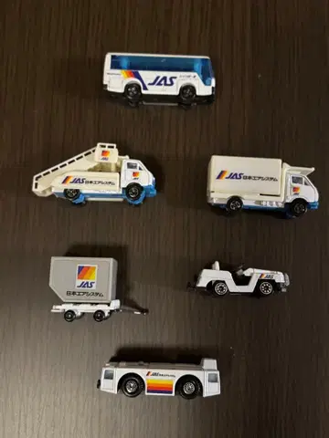 [레어템] 일본 에어 시스템 JAS 미니카 세트 6대