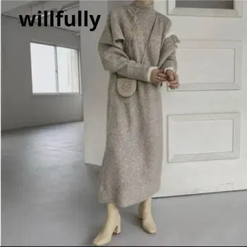 Willfully 앙상블 니트 가디건 원피스 셋업