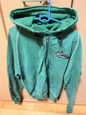 XLARGE 그린 컬러 풀 집업 후드티 M