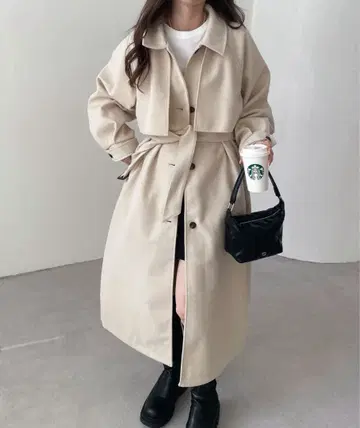 moment+ 롱 코트 아이보리