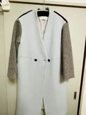 LAGNAMOON 바이컬러 울 코트 사이즈 M