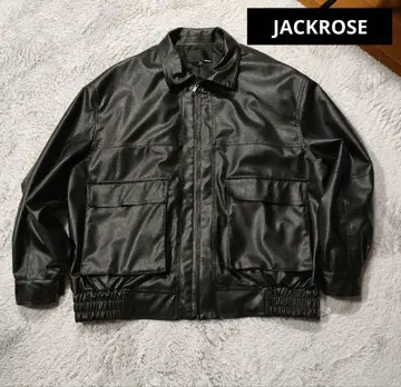 JACKROSE 블랙 인조 가죽 자켓 사이즈 5