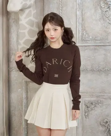 다리치 DARICH 로고 니트탑 브라운