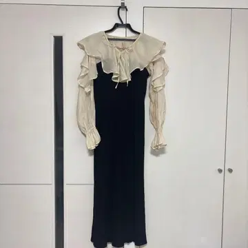 dazzlin 2way 프릴 롱 원피스 긴팔