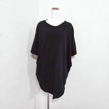 Heart Market 돌먼 슬리브 튜닉 다크 네이비 루즈핏 체형 커버