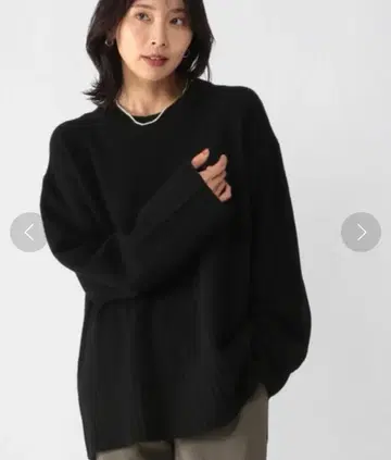 택 포함 새상품 BARNYARDSTORM 크루AQUA 니트 블랙 M