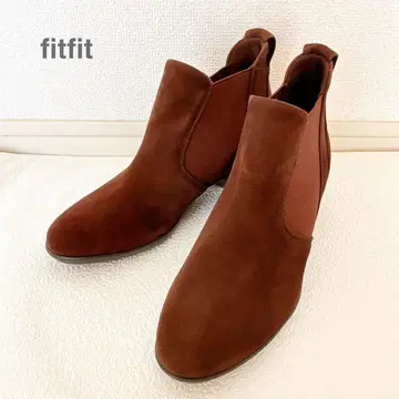 fitfit 브라운 사이드 고어 부츠 숏부츠 스웨이드