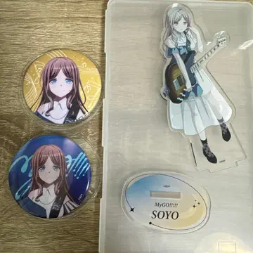 뱅드림 MyGO 나가사키 소요 캔뱃지 아크릴 스탠드 세트