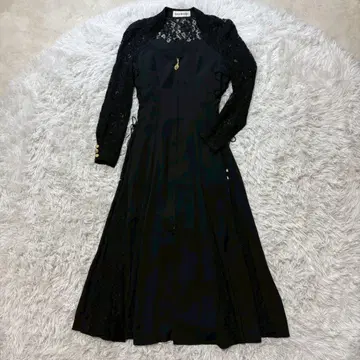 블랑슈 엘레강트한 블랙 긴팔 원피스