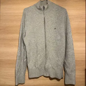 [ 새상품급 ] 타미힐피거 니트 트랙 자켓 L 사이즈 그레이