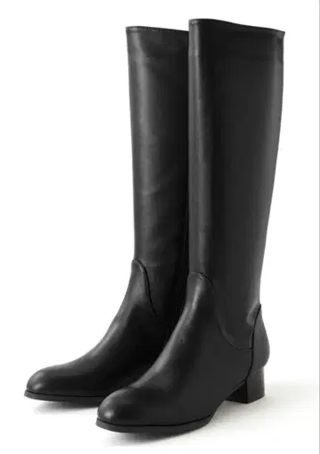 청키힐 롱 부츠 블랙