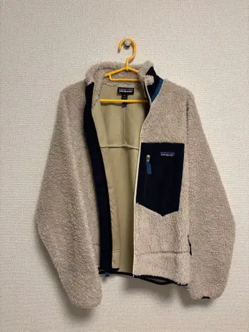 patagonia 플리스 자켓 XS 베이지 네이비
