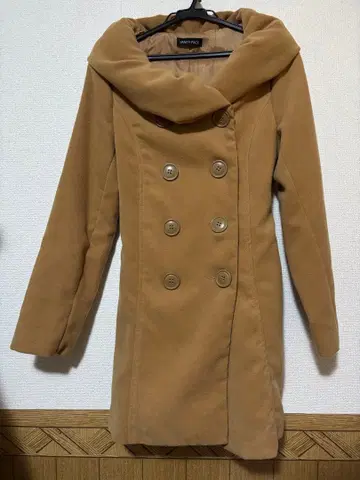 트렌치코트 더블 버튼 카멜 M