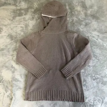 [Revo.] 후드 부착 니트 스웨터 (O) 그레이