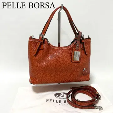 미사용 페레보르사 2way 핸드백 카멜 숄더 수납 가방 레어