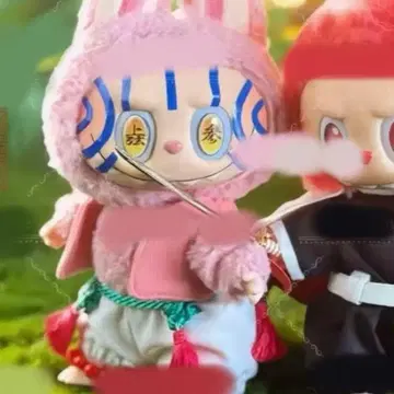 새상품 라부부 labubu 아카자 옷 갈아입기 의류 귀멸의 칼날