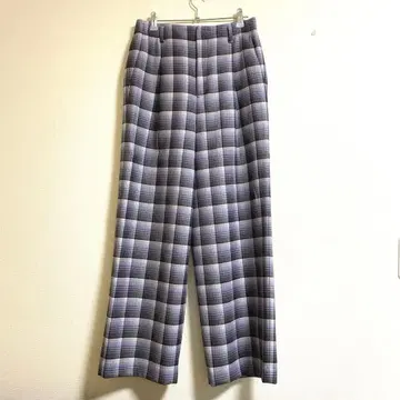 IENA 이에나 그레이 계열 체크 무늬 와이드 팬츠