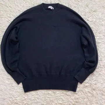 새상품급 HYKE 하이크 캐시미어 니트 블랙 크루넥 스트레치성 따뜻한