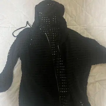 블랙 메쉬 후디