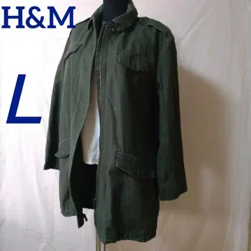 H&M L 올리브 그린 밀리터리 자켓