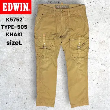 EDWIN 에드윈 K5752 TYPE-505 KHAKI 카고 팬츠 L