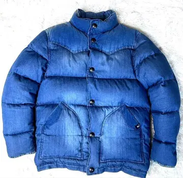 새상품급 베이플로우 데님 다운 자켓 XL 빅 사이즈 인디고 블루