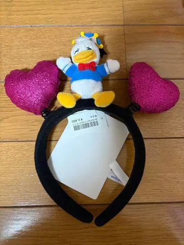 도널드 덕 머리띠 하트 포함