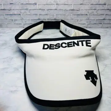 데상트 골프 선바이저 화이트 블랙 DMQOJG56 남녀 공용