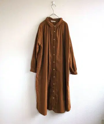 blue willow 쁘띠 칼라 코듀로이 셔츠 원피스