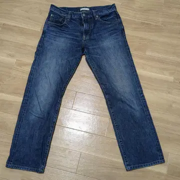 30인치, 76cm 스트레이트 데님 다크 블루