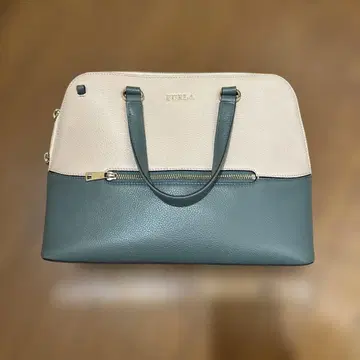 FURLA 그레이/그린 토트백